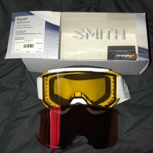 SMITH snowboarding goggles.